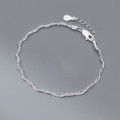 A41376 s925 sterling silver braided bead charm trendy elegant bracelet