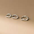 A43335 s925 sterling silver rhinestone weave fashion earrings