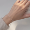 A38175 s925 sterling silver bead charm simple design bracelet