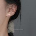 A43388 s925 sterling silver sparkling rhinestone smile stud fashion earrings