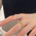 A42719 sterling silver bead simple fashion adjustable ring