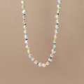 A34013 s925 sterling silver pearl colorful necklace