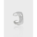 A39377 design simple unique bead s925 sterling silver piercing clipon earrings