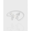 A42627 design butterfly pearl sterling silver s925 ring