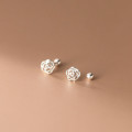 A35532 s925 sterling silver hollowed earrings