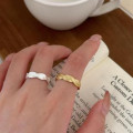 A42740 sterling silver bar simple fashion adjustable ring