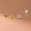 A43175 s925 sterling silver square stud fashion earrings