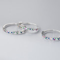 A46299 s925 sterling silver sweet dainty rhinestone heart ring