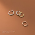 A33835 s925 sterling silver fashion simple circle trendy sweet chic earrings