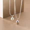 A41759 s925 sterling silver simple dainty necklace