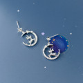 A44853 s925 silver elegant sweet simple christmas deer earrings