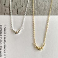 A43847 sterling silver simple necklace