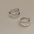 A44325 sterling silver bar simple elegant earrings