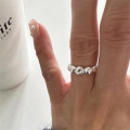 A41700 sterling silver unique simple ring