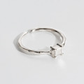A43494 s925 silver square weave simple fashion elegant ring