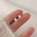 A44459 s925 sterling silver simple stud elegant earrings