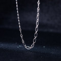 A34006 s925 sterling silver trendy asymmetric necklace