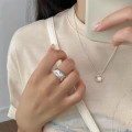A43802 s925 silver quality wrinkled simple ring