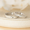 A45755 s925 sterling silver sweet matte finish rope ring