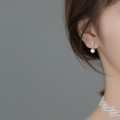 A33206 s925 sterling silver chic pearl earrings