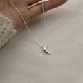 A44736 s925 silver trendy sweet unique necklace