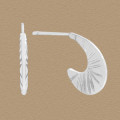 A44659 moon stud sterling silver s925 earrings