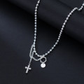 A34004 s925 sterling silver cross necklace