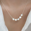 A43579 s925 sterling silver trendy sweet unique stars necklace