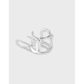 A36412 design minimalist square silver piercing earrings