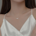 A36895 s925 sterling silver trendy sweet wing necklace
