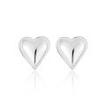 A44708 double heart stud s925 sterling silver simple elegant earrings