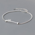 A41312 s925 sterling silver initial bead charm sweet bracelet