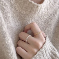 A36342 simple unique 925 sterling silver twist braided design vintage ring