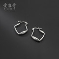 A32368 s925 sterling silver irregular geometric rhombic bar chic earrings