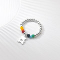 A35093 s925 sterling silver heart bear sweet ring