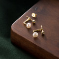 A36704 s925 sterling silver chic pearl women earrings