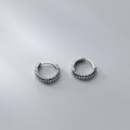 A35724 s925 sterling silver silver simple vintage chic women earrings