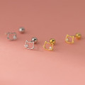 A42875 s925 sterling silver trendy sweet rhinestone stud design earrings