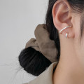 A44125 s925 sterling silver trendy sweet simple unique double layered ear clip