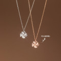 A33990 s925 sterling silver rhinestone necklace