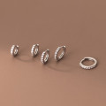 A34896 s925 sterling silver circle unique chic trendy rhinestone rhinestone earrings