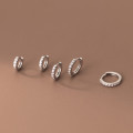 A34896 s925 sterling silver circle unique chic trendy rhinestone rhinestone earrings