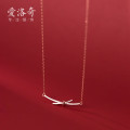 A33059 s925 sterling silver trendy simple rope necklace