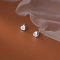 A33820 s925 sterling silver trendy rhinestone heartshape simple chic sweet earrings