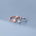 A36157 s925 sterling silver chic simple trendy rhinestone ball sweet ring