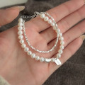 A38073 s925 sterling silver initial elegant simple charm bracelet