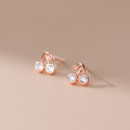A39627 s925 sterling silver rhinestone stud sweet dainty cute earrings