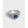 A33517 design cubiczirconia hollowed qualitys925 sterling silver adjustable ring