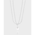 A38847 design cubic zirconia pearl sterling silver s925 necklace