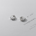 A33730 s925 sterling silver plate unique simple chic trendy short earrings